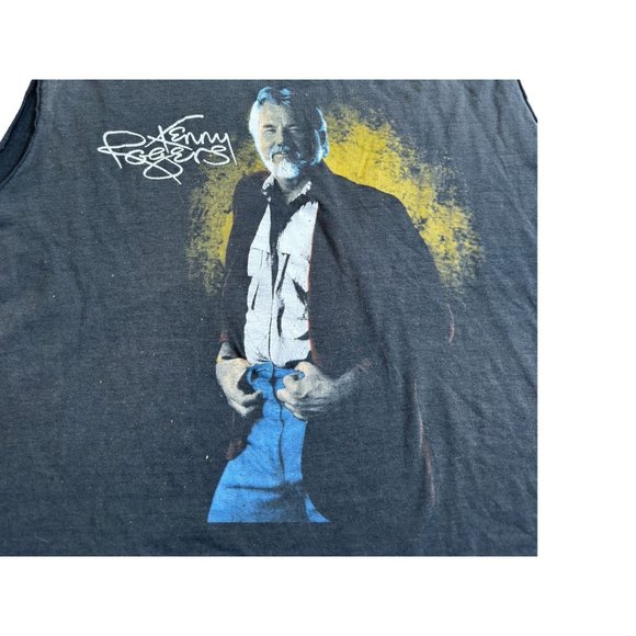 Vintage Kenny Rogers T-Shirt Share Your Love Country Music 1989 Black Made In Us - Picture 2 of 4